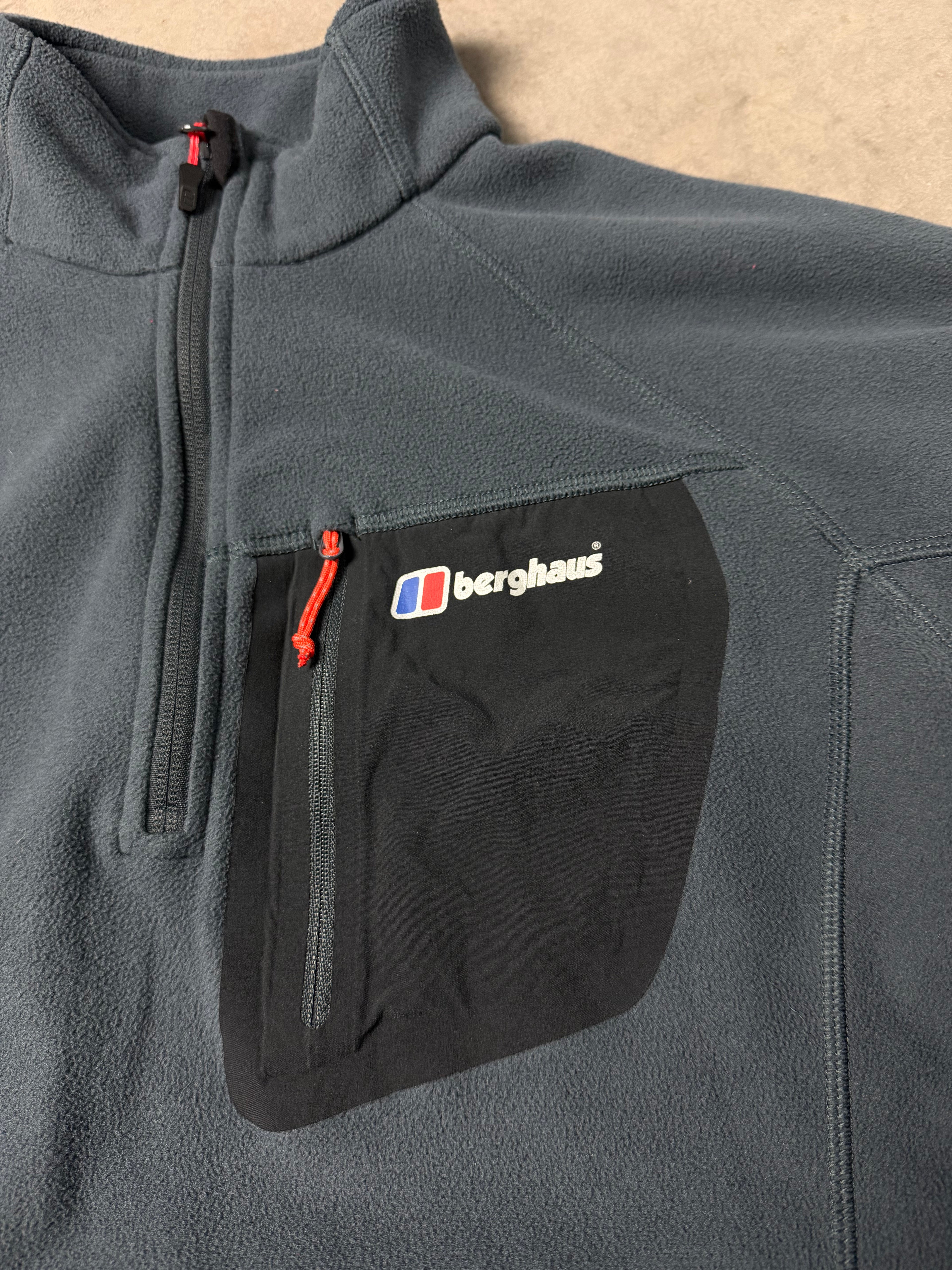 Berghaus 1/4 Zip Pocket Fleece Grey/Orange - Medium