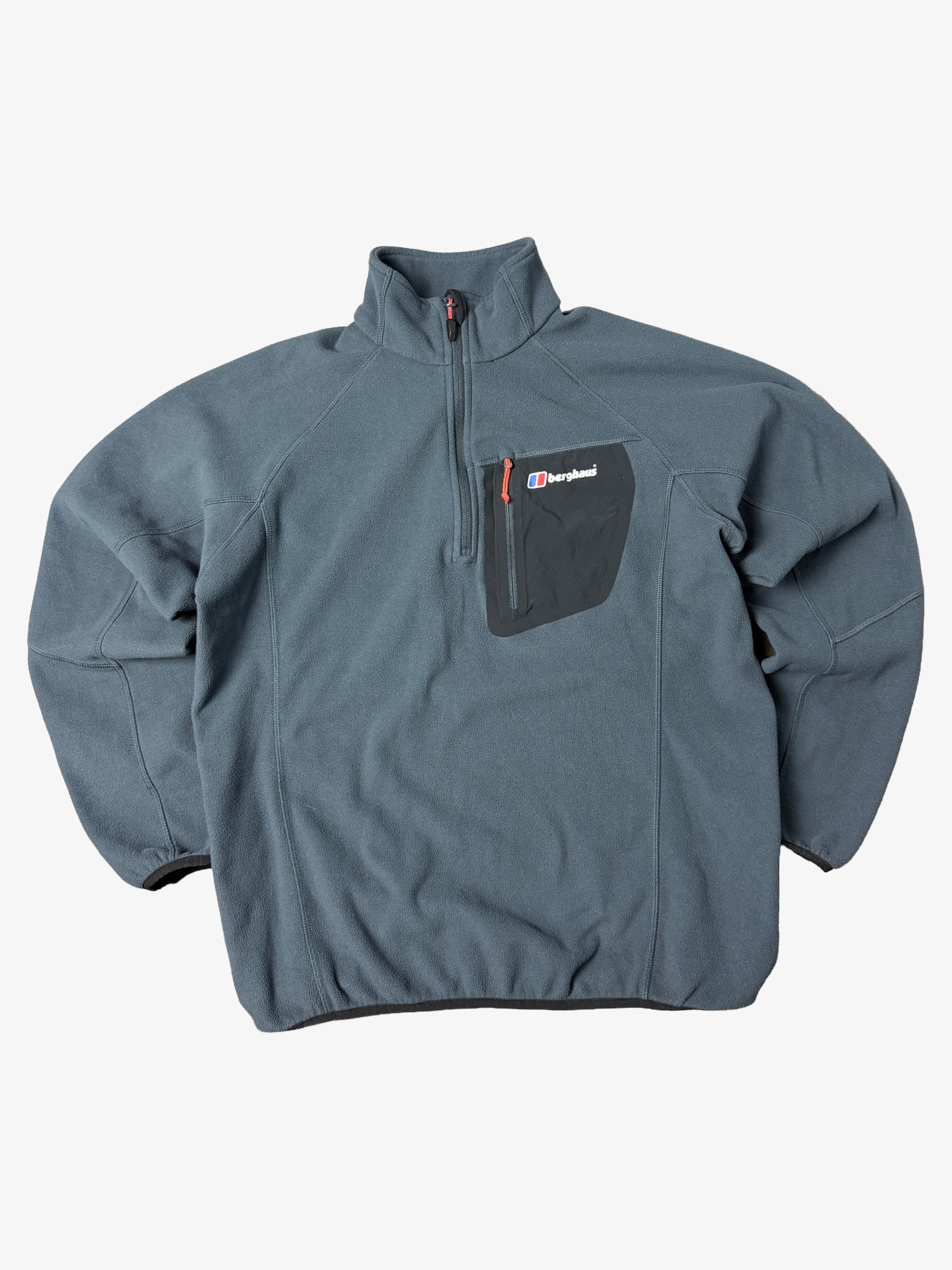 Berghaus 1/4 Zip Pocket Fleece Grey/Orange - Medium